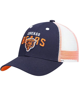 Preschool Unisex Navy, White Chicago Bears Core Lockup Mesh Back Snapback Hat