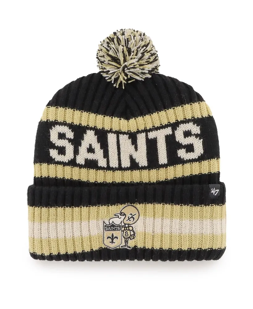 Men's '47 Black New Orleans Saints Legacy Bering Cuffed Knit Hat with Pom