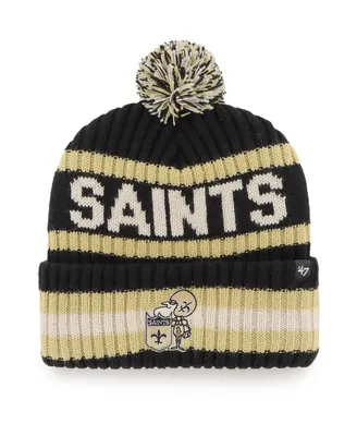 Men's '47 Black New Orleans Saints Legacy Bering Cuffed Knit Hat with Pom