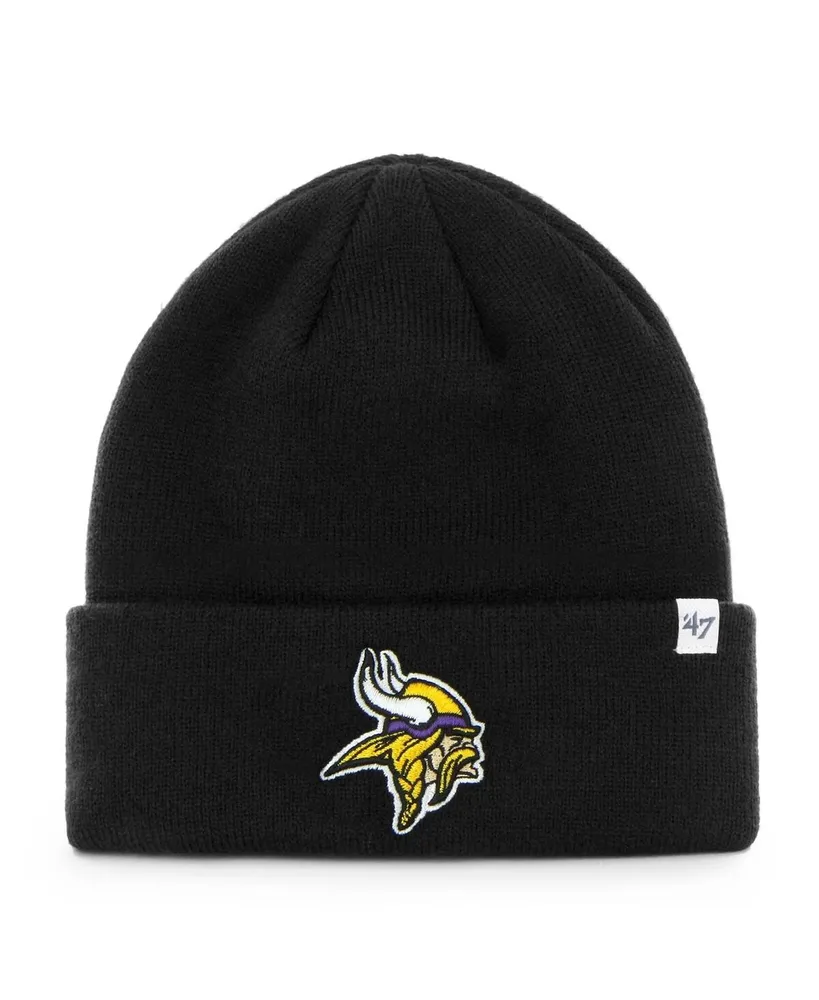 Men's '47 Black Minnesota Vikings Secondary Basic Cuffed Knit Hat