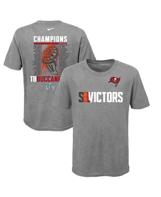 Nike Buccaneers Big Boys Super Bowl Champions T-Shirt - Grey/Red/White - Large