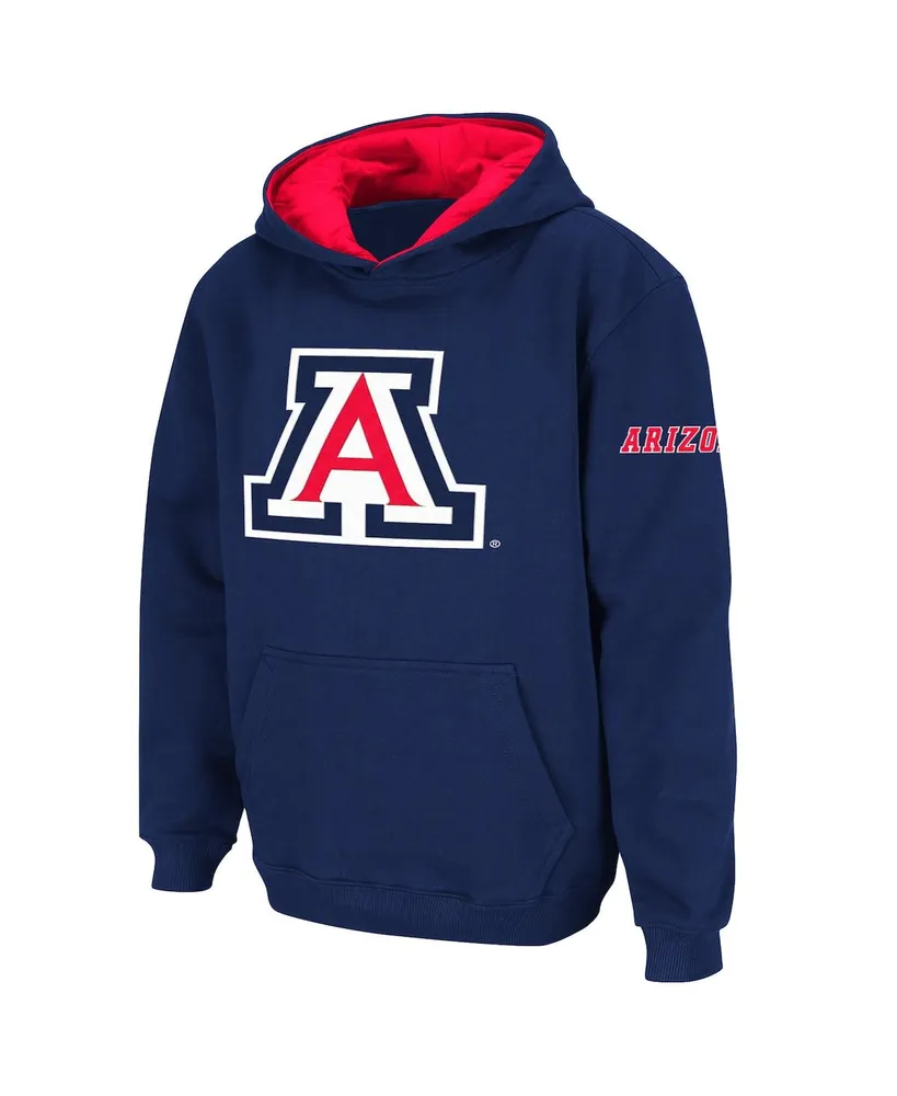 Big Boys Stadium Athletic Navy Arizona Wildcats Logo Pullover Hoodie