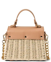 Like Dreams Women's Heather Woven Straw Crossbody