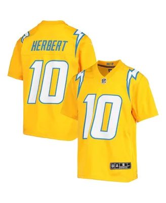 Big Boys Nike Justin Herbert Gold Los Angeles Chargers Inverted Team Game Jersey