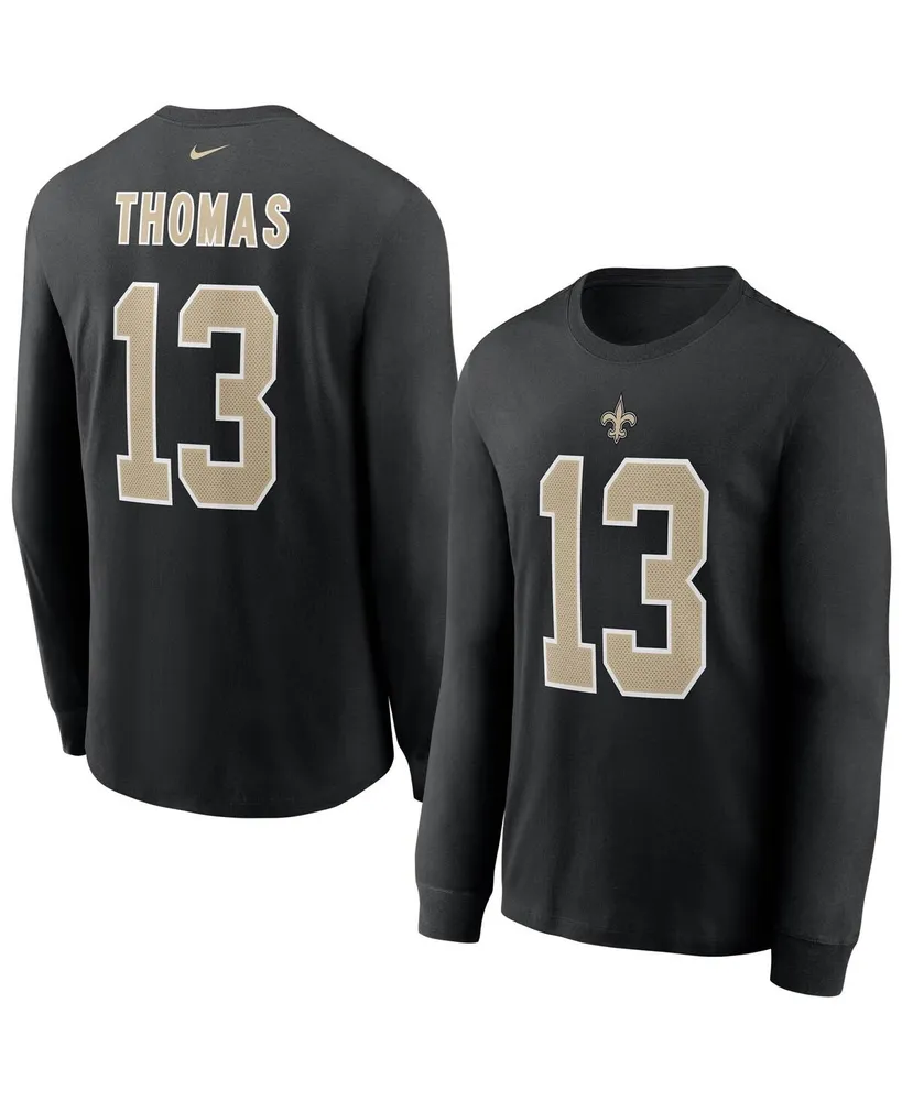 Men's Nike Michael Thomas Black New Orleans Saints Player Name Number Long Sleeve T-shirt