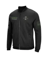 Men's Colosseum Black Iowa State Cyclones Oht Military-Inspired Appreciation Team High-Speed Bomber Full-Zip Jacket