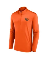 Men's Fanatics Orange Oregon State Beavers Underdog Mindset Quarter-Zip Top