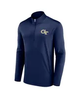 Men's Fanatics Navy Georgia Tech Yellow Jackets Underdog Mindset Quarter-Zip Top