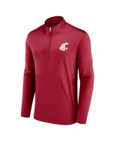 Men's Fanatics Crimson Washington State Cougars Underdog Mindset Quarter-Zip Top