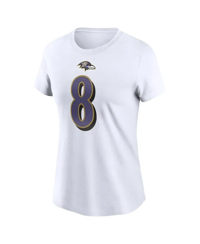 Fanatics Branded Women's Plus Size Lamar Jackson Purple Baltimore Ravens Name Number V-Neck T-Shirt - Purple