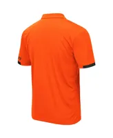 Men's Colosseum Orange Oklahoma State Cowboys Logo Santry Polo Shirt