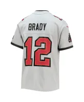 Big Boys Nike Tom Brady Gray Tampa Bay Buccaneers Inverted Team Game Jersey