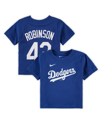 Infant Boys and Girls Nike Jackie Robinson Royal Los Angeles Dodgers Player Name Number T-shirt