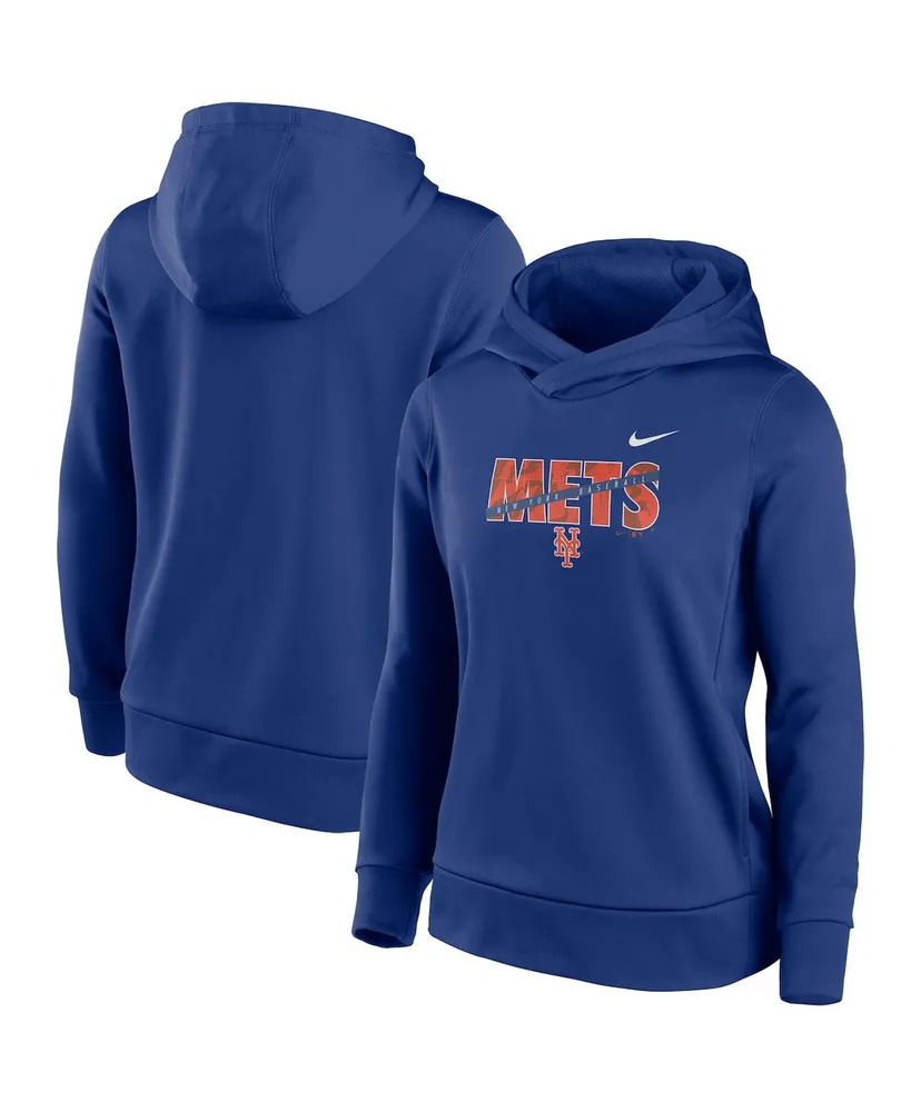 Women's Nike Royal New York Mets Club Angle Performance Pullover Hoodie