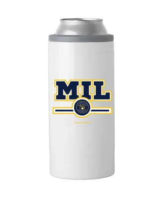 Milwaukee Brewers 12 oz Letterman Slim Can Cooler