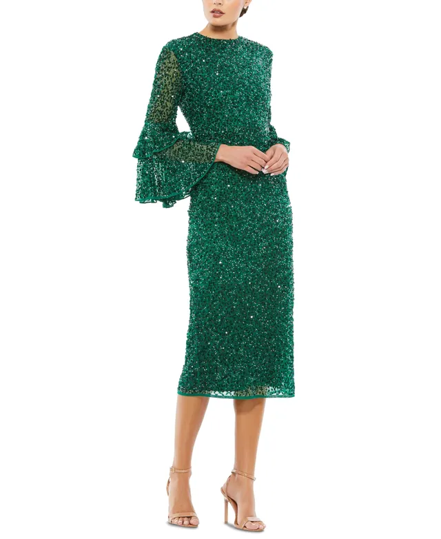 green emerald velvet dress Macy Lace Up Slim Glitter Satin Formal Dress