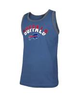 Men's New Era Heathered Royal Buffalo Bills Ringer Tri-Blend Tank Top