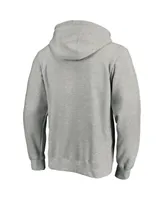 Men's Fanatics Heather Gray Seattle Kraken Team Lockup Pullover Hoodie