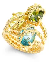 Charter Club Stone Trio Rope Ring Gold Plate, Created for Macy's