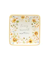 Certified International Sunflowers Forever Canape Plates, Set of 4