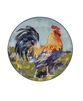 Certified International Rooster Meadow Salad Plate, Set of 4