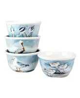 Certified International Shorebirds Ice Cream Bowl, Set of 4
