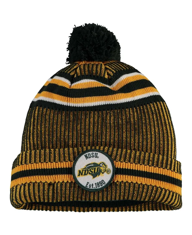 Men's Green Bay Packers New Era Green 2022 Sideline Historic Cuffed Pom Knit  Hat