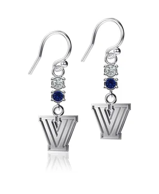 Women's Dayna Designs Villanova Wildcats Dangle Crystal Earrings - Silver