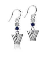 Women's Dayna Designs Villanova Wildcats Dangle Crystal Earrings - Silver