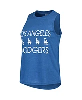 Women's Concepts Sport Gray, Royal Los Angeles Dodgers Meter Muscle Tank Top and Pants Sleep Set