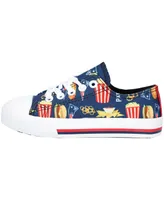 Youth Boys and Girls Foco New England Patriots Food Print Low Top Canvas Sneakers