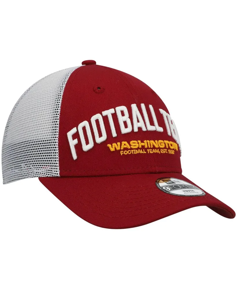 Big Boys New Era Burgundy, White Washington Football Team Team Title 9Forty Snapback Hat