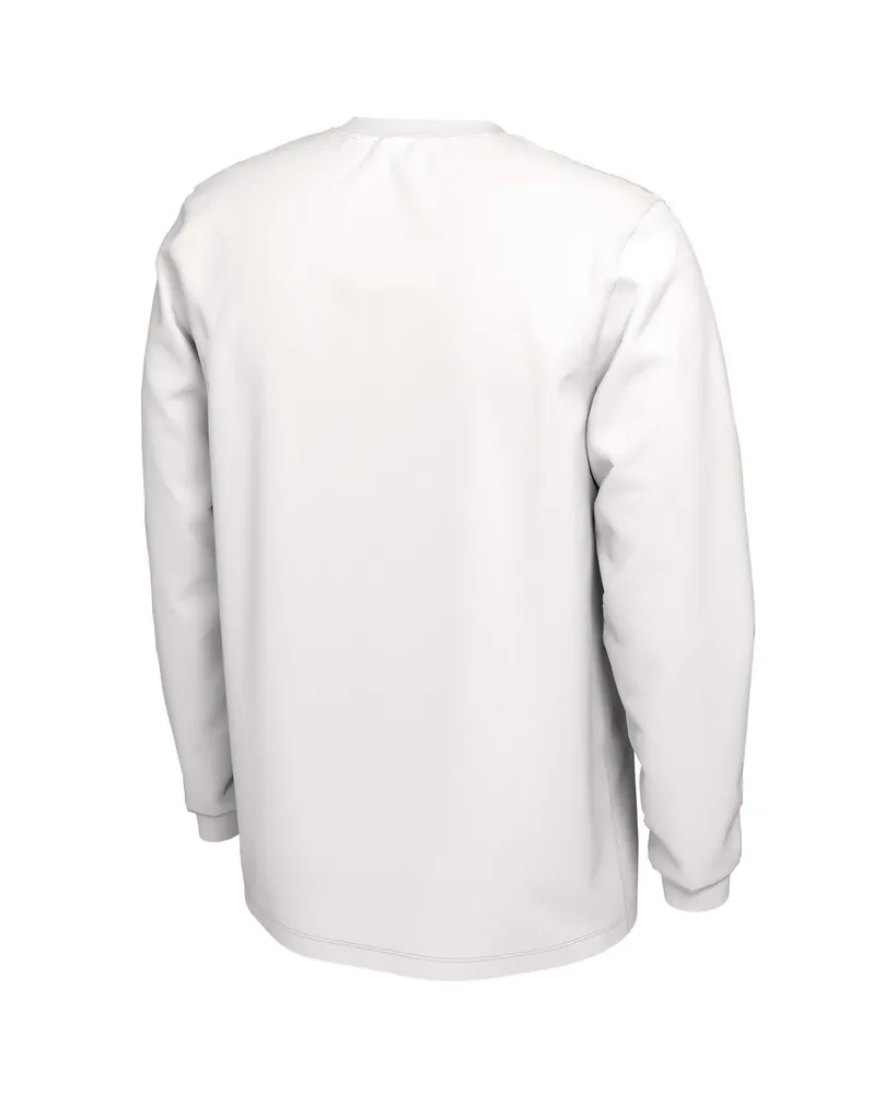 Men's Nike White Oregon Ducks Ball Bench Long Sleeve T-shirt