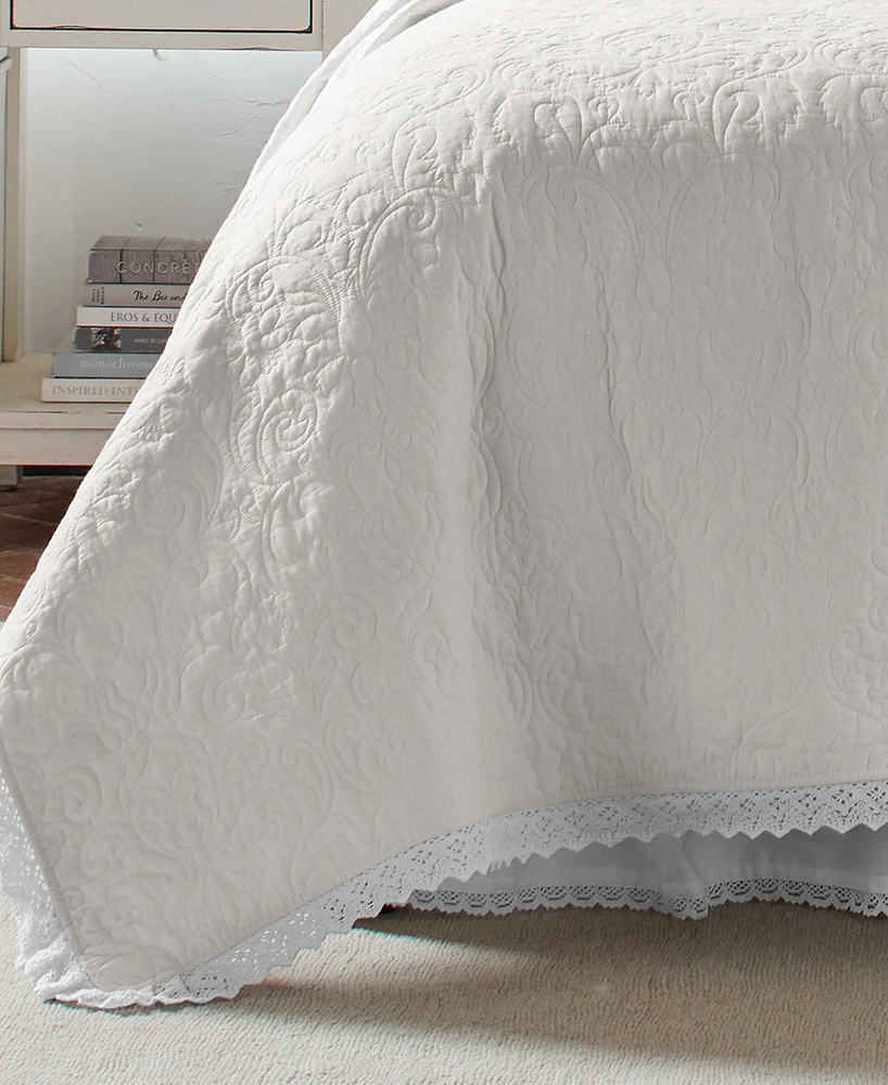 Laura Ashley Heirloom Crochet Quilt Set