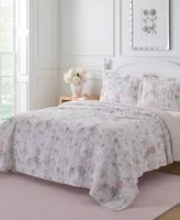 Laura Ashley Breezy Floral Reversible Piece Quilt Set