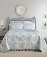 Laura Ashley Kenna Cotton Reversible Piece Quilt Set