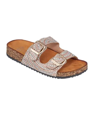 Gc Shoes Women's Holly Footbed Sandals - Rose Gold