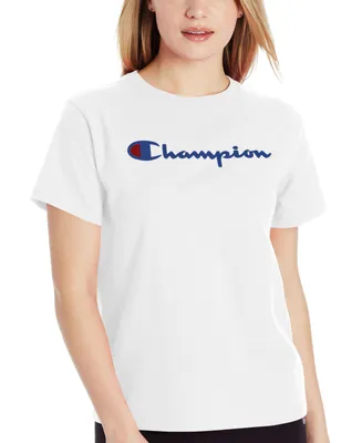 Champion Women's Cotton Classic Crewneck Logo T-Shirt
