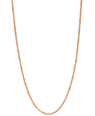 Sparkle Chain Necklace 16" (1-1/2mm) in 14K Rose Gold