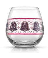 JoyJolt Star Wars Ugly Sweater Collection 15 oz Stemless Drinking Glass, Set of 4