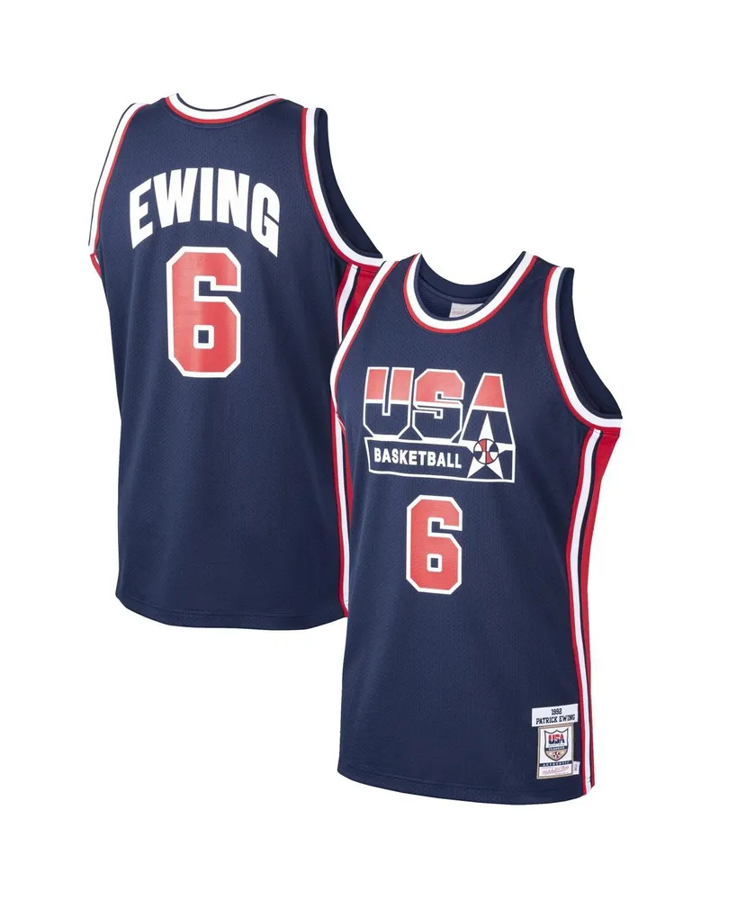 Men's Patrick Ewing Navy Usa Basketball Home 1992 Dream Team Authentic Jersey