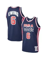 Men's Patrick Ewing Navy Usa Basketball Home 1992 Dream Team Authentic Jersey