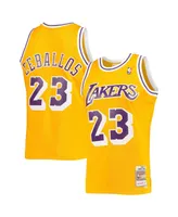 Men's Cedric Ceballos Gold Los Angeles Lakers 1994-95 Hardwood Classics Swingman Jersey