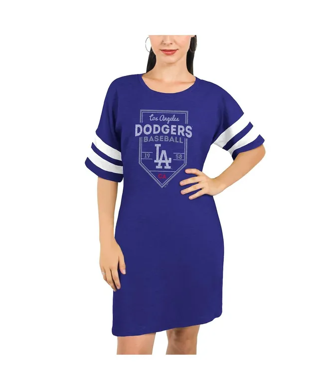 Women's Touch Royal Los Angeles Dodgers Cascade T-Shirt Dress Size: Extra Large