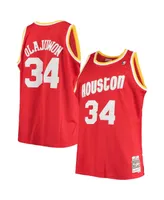 Men's Hakeem Olajuwon Red Houston Rockets Big and Tall Hardwood Classics Jersey