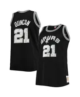 Men's Tim Duncan Black San Antonio Spurs Big and Tall 1998-99 Nba 75th Anniversary Diamond Swingman Jersey