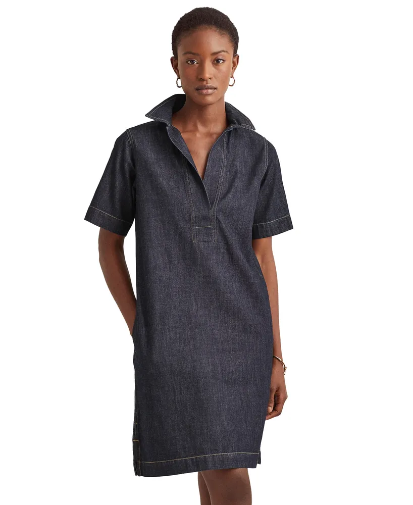 Lauren Ralph Denim Cotton Shift Dress