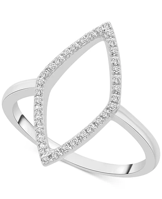 Wrapped Diamond Rhombus Statement Ring (1/10 ct. t.w.) 14k Gold or White Gold, Created for Macy's