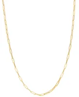 Paperclip Link 18" Chain Necklace in 14k Gold