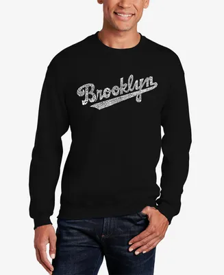 Men's Word Art Brooklyn Neighborhoods Crewneck Sweatshirt